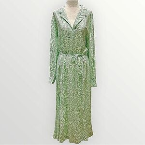 JOE FRESH Floral Print Long Sleeve Maxi Dress L